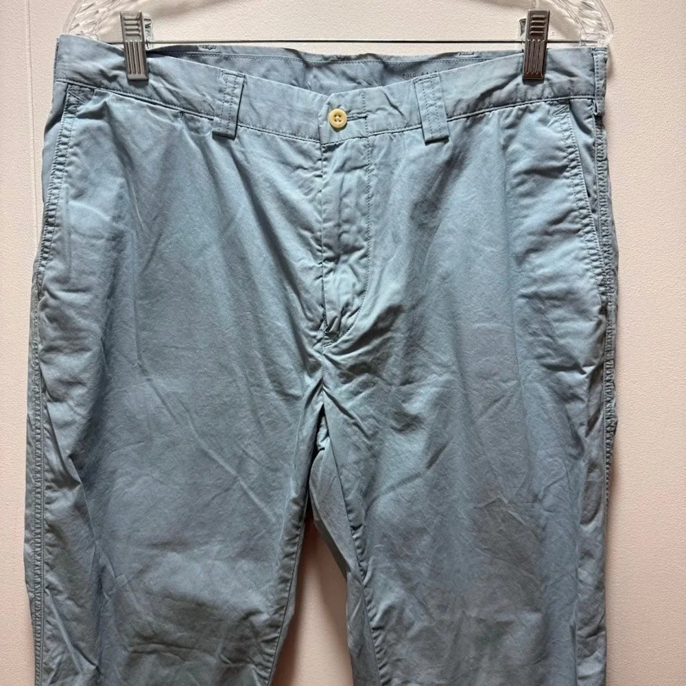 Polo Ralph Lauren Suffield Pants Mens 34x32 Light Blue Pima Cotton Chinos‎